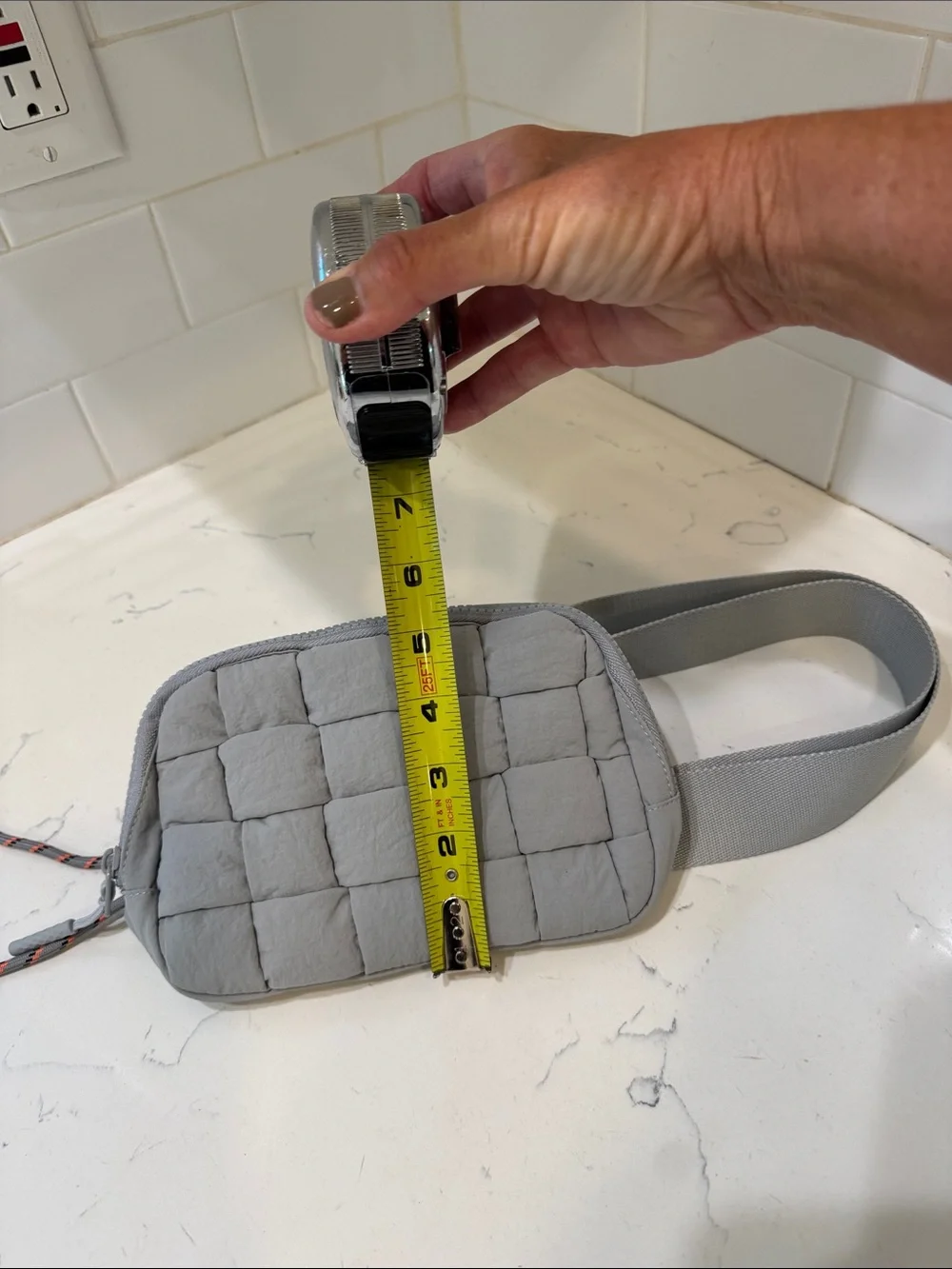 Gray Quilted Crossbody Satchel - Modern Women’s Bag